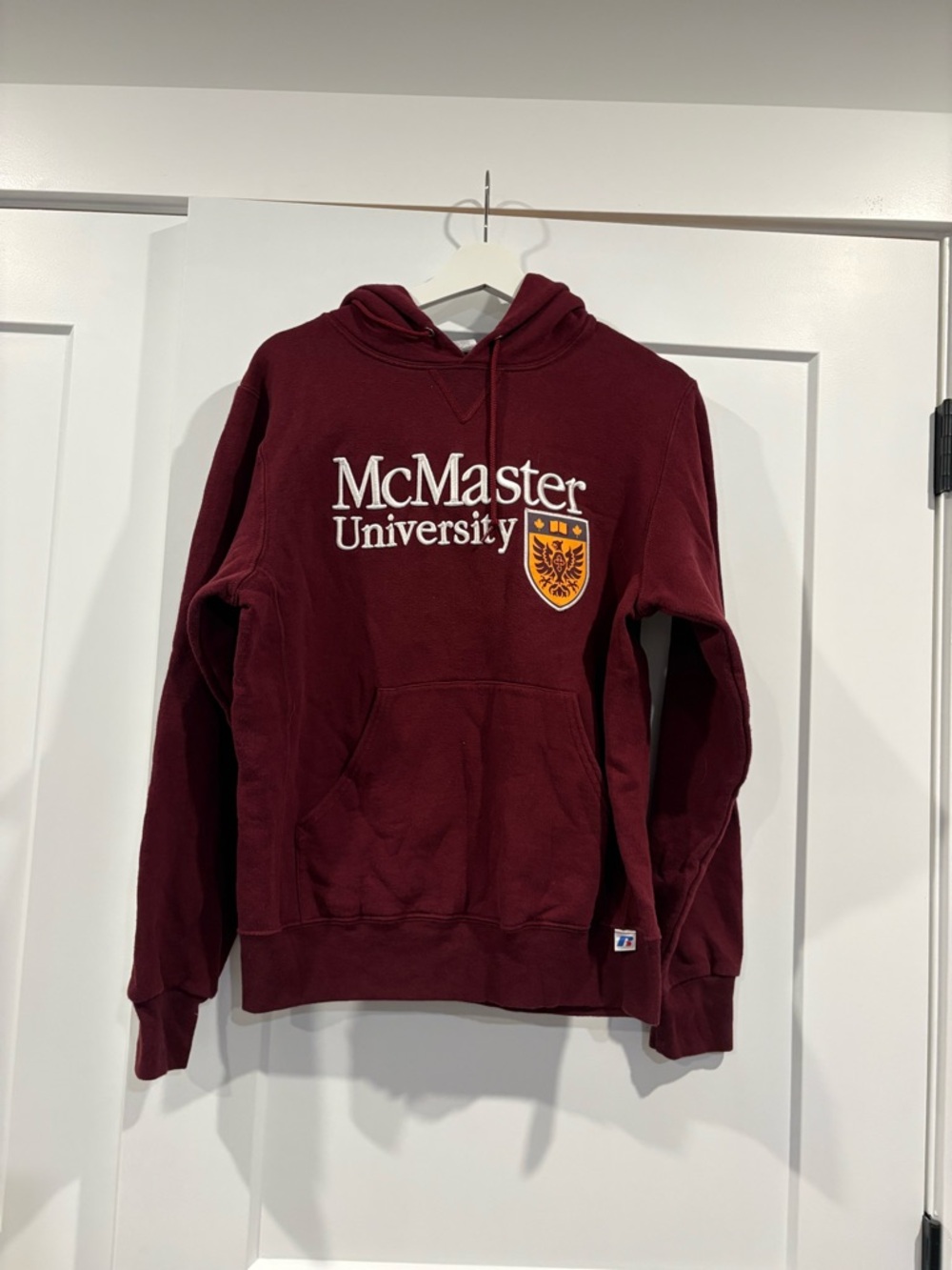 Size small Russell Athletic Maroon McMaster University Hoodie